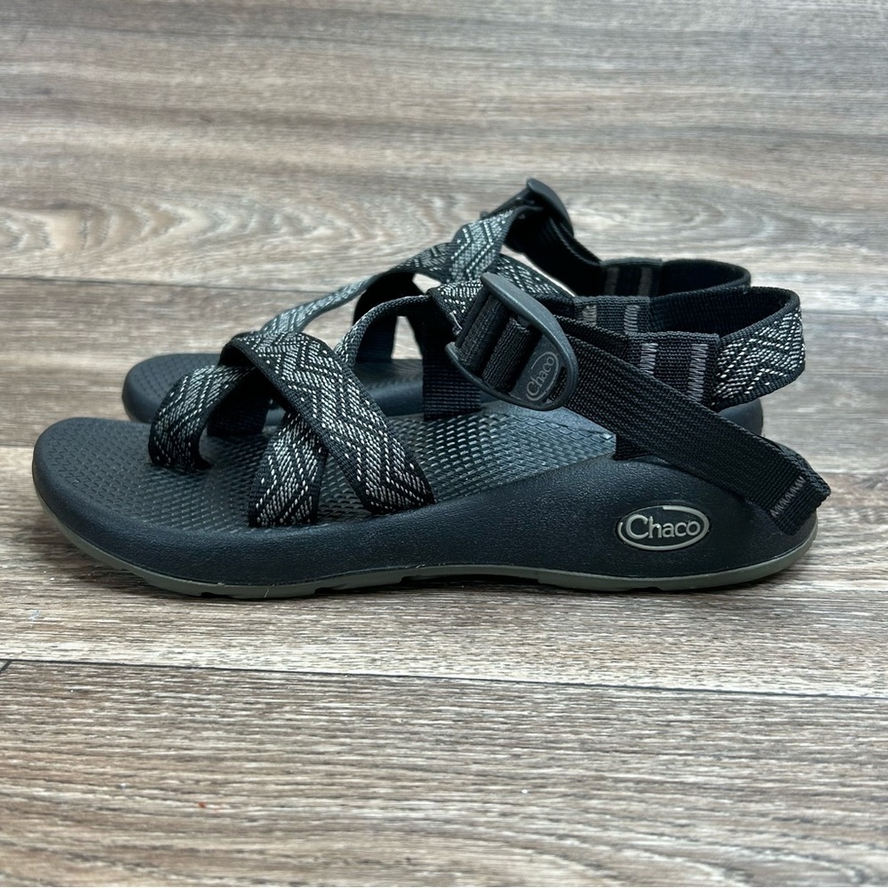 Chaco Z2 Vibram Sport Sandals Women's 6 Classic Black Gray Zig Zag Adjustable